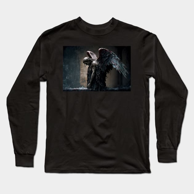 Broken Wing Long Sleeve T-Shirt by www.TheAiCollective.art